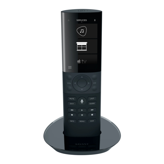 Savant Pro Remote Multi-Room REM-2000 Quick Reference Manual
