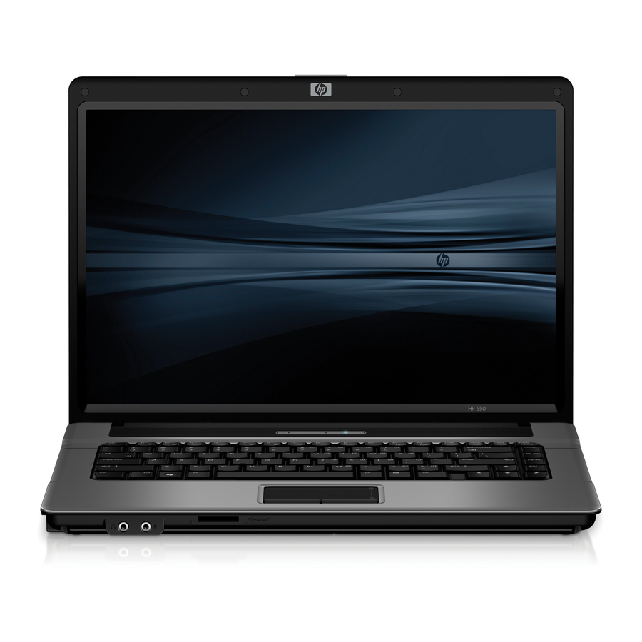 HP 550 - Notebook PC Manuals