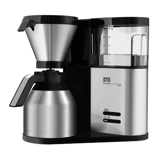 Melitta AromaElegance Therm Operating Instructions Manual