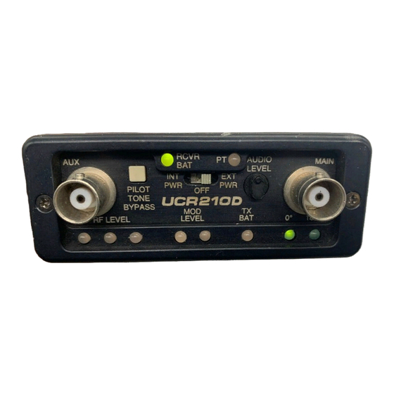Lectrosonics UCR210D Operating Instructions Manual