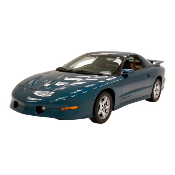 Pontiac 1995 Firebird Owner's Manual