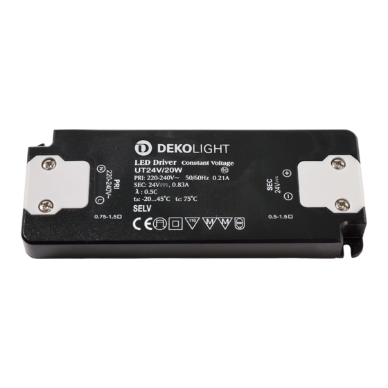 DekoLight FLAT UT24V/20W Product Notes
