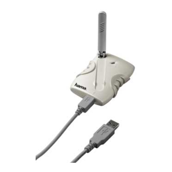 Hama Wireless LAN USB Adapter Operating	 Instruction