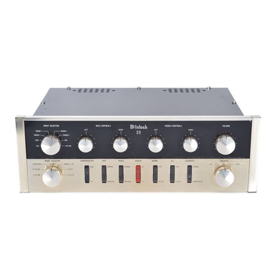 McIntosh C11 Owner's Manual