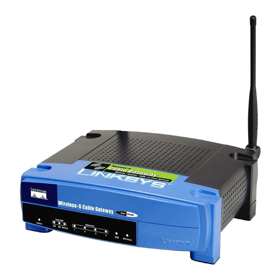Linksys WCG200 - Wireless-G Cable Gateway Wireless Router Manuals