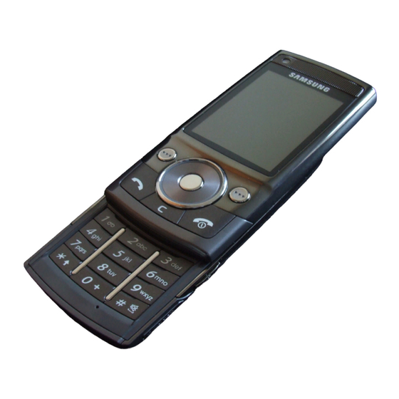 Samsung G600 - SGH Cell Phone Manuals