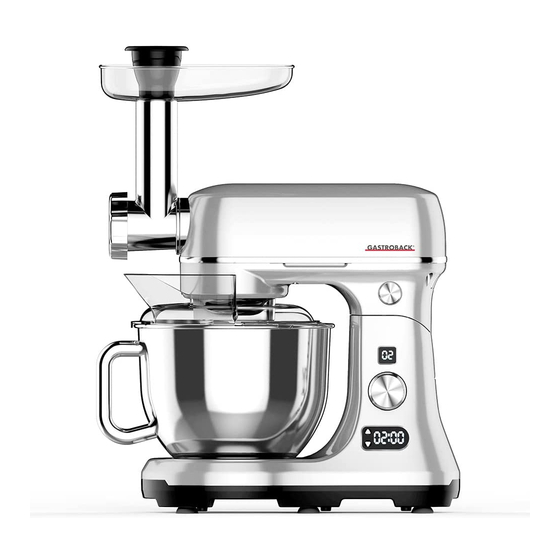 Gastroback Design Stand Mixer Advanced Digital Operating Instructions Manual