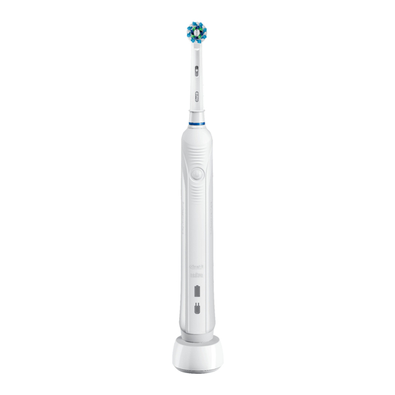 Braun Oral B Pro 1000 Quick Start Manual Pdf Download Manualslib