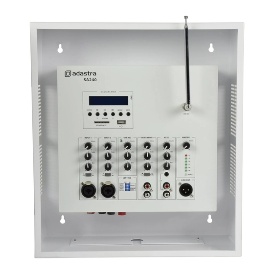 Adastra SA-240 User Manual
