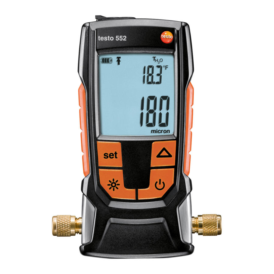 TESTO 552 Manual