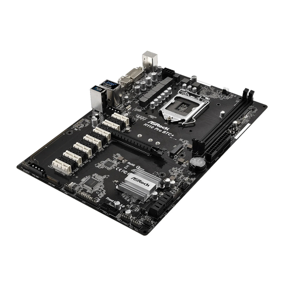 ASROCK H110 Pro BTC+ Installation Manual