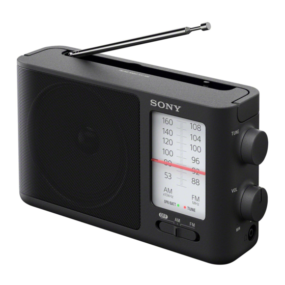 Sony ICF-506 Operating Instructions