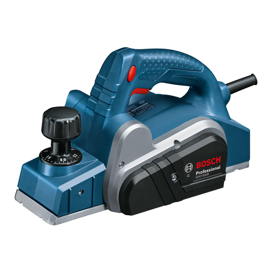 Bosch GHO 6500 Professional Planer Manuals