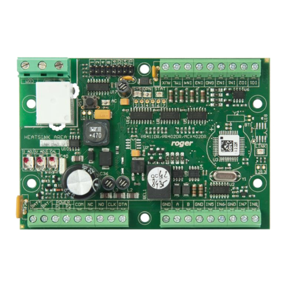 Roger MCX402-BRD Installation Manual