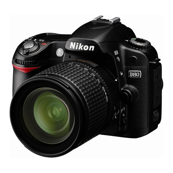 NIKON D80 DIGITAL CAMERA QUICK START MANUAL | ManualsLib