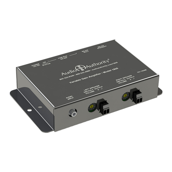 Audio Authority 1805 User Manual