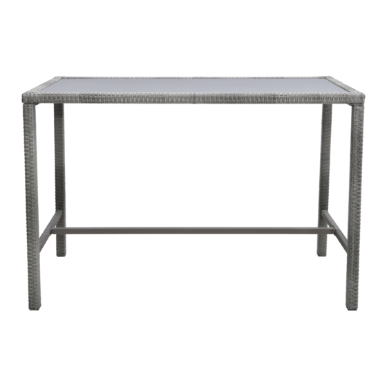 Marquee BAYFIELD STEEL WICKER BAR TABLE 0177371 Assembly Instructions