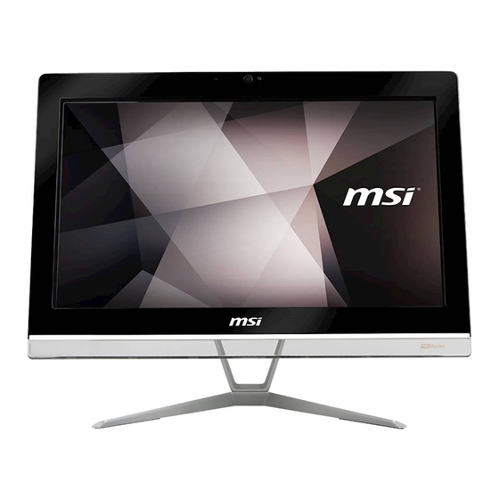 MSI PRO 20EX Series All-in-One PC Manuals