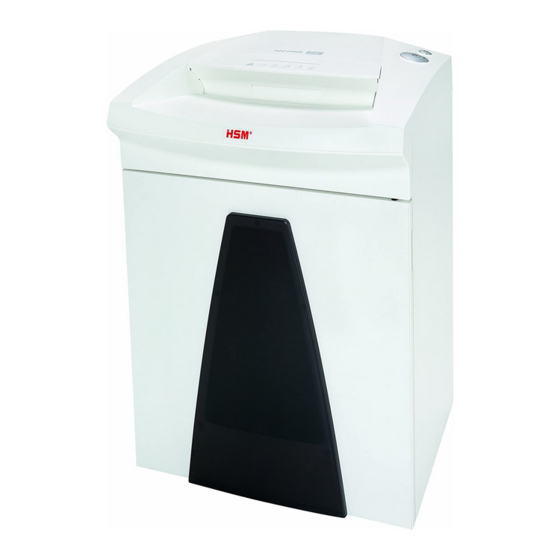 HSM SECURIO B26s Operating Instructions Manual
