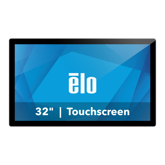 Elo TouchSystems IDS ET3203L Manuals