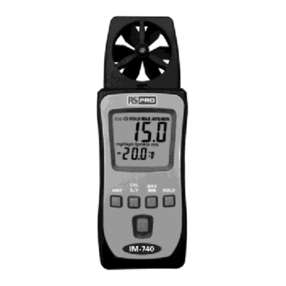 RS PRO IM-740 Instruction Manual