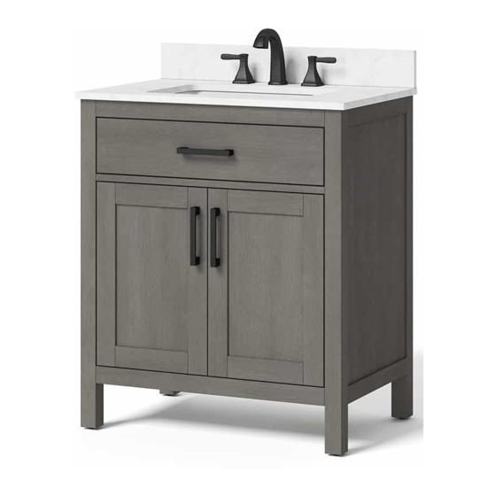 Whalen VANITY WITH TOP WF30CVG Assembly Instructions Manual