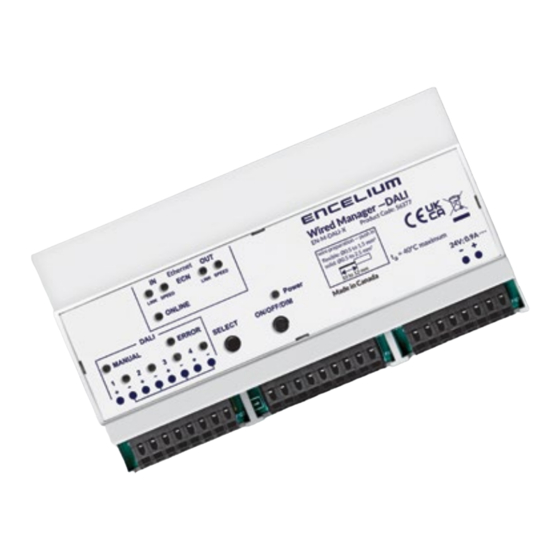 Encelium Wired Manager - DALI Installation Instructions Manual