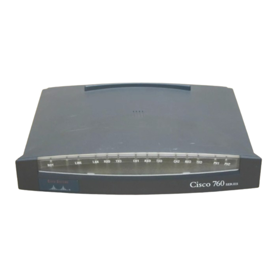 Cisco 700 Series Configuration Manual