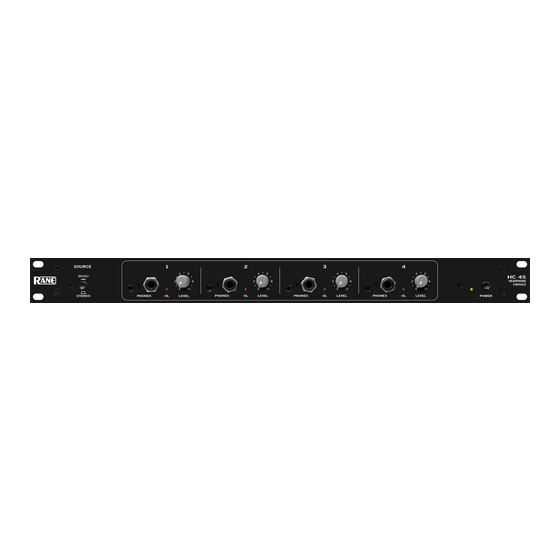 Rane HC 4S Operator's Manual