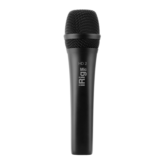IK Multimedia iRig Mic HD2 User Manual