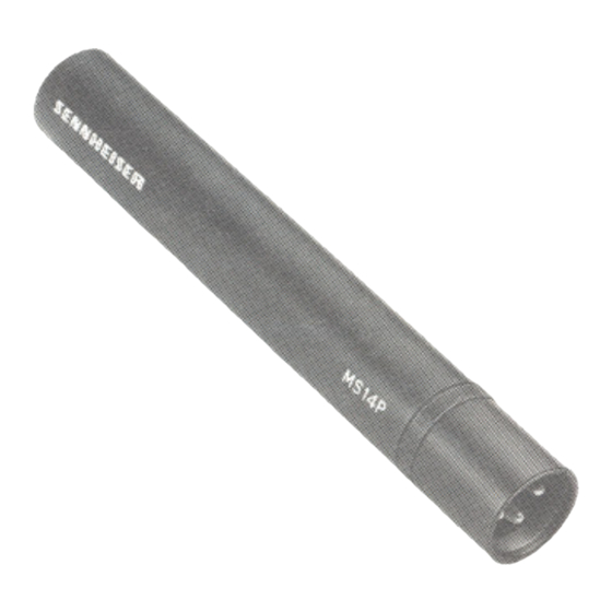 Sennheiser MS 14 Manual