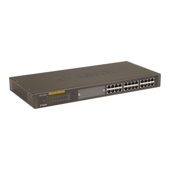 D-Link DES 1024R - Plus Switch User Manual