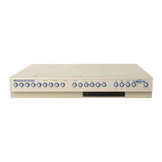Dedicated Micros Eco9 Network Manual
