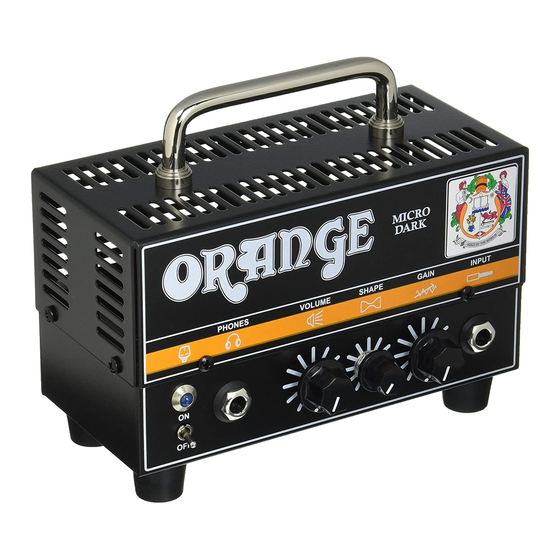 ORANGE MICRO DARK Quick Start Manual