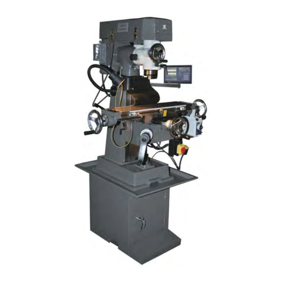 CHESTER 626 TURRET MILL Operation Manual