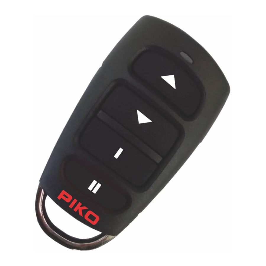 PIKO 35041 - R/C Pocket Remote Quick Start Guide