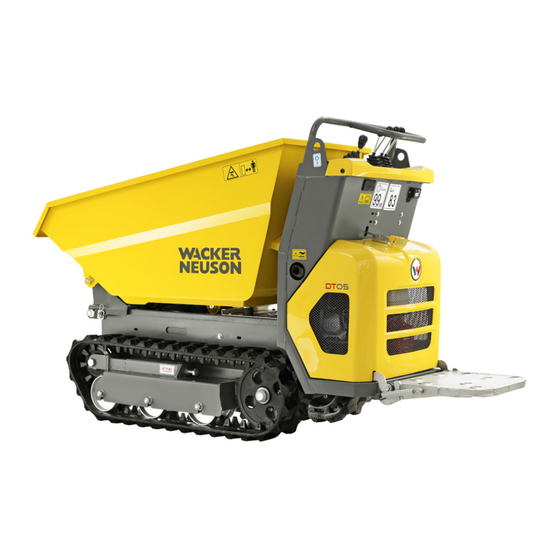 User Manuals: Wacker Neuson DT05 Track Dumper