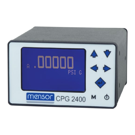 WIKA mensor CPG2400 Operating Instructions Manual