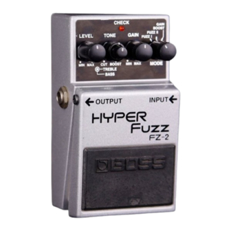 Boss FZ-2 HYPER FUZZ Instructions Manual