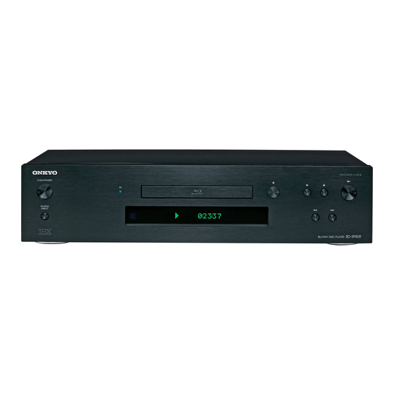 Onkyo BD-SP809 Quick Start Manual