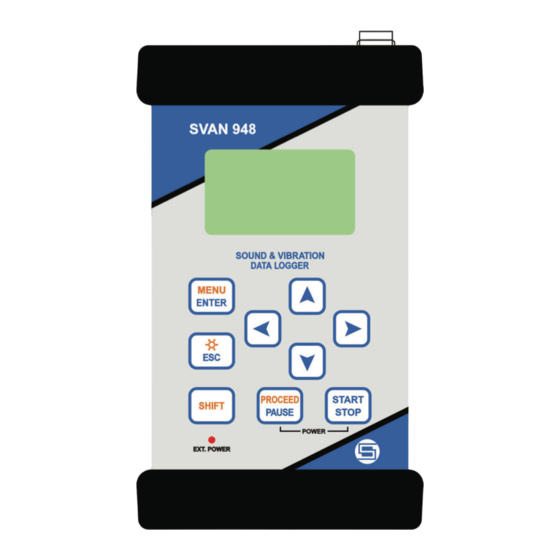 User Manuals: Svantek SVAN 948 Sound Vibration Logger