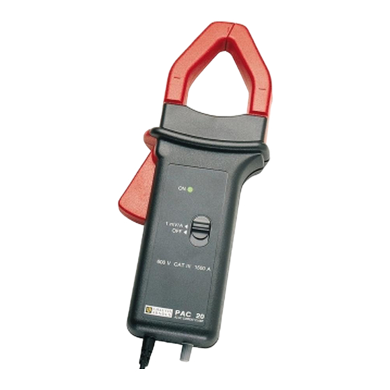 Chauvin Arnoux PAC 20 User Manual
