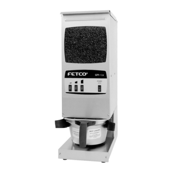 Fetco GR Series User Manual