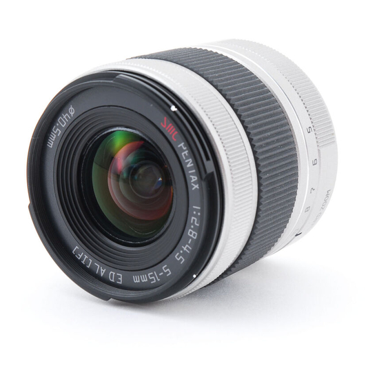 Pentax 02 STANDARD ZOOM 5-15mm F2.8-4.5 Operating Manual