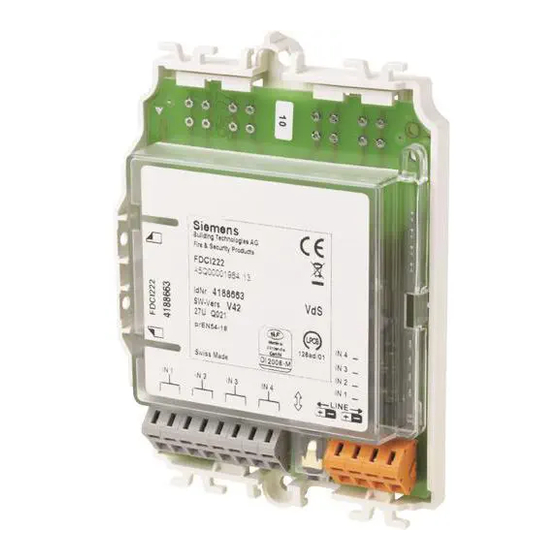 Siemens FDCI222 Installation Manual