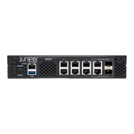 Juniper SSR130 Quick Start Manual