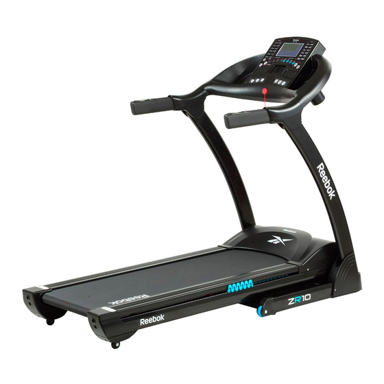 Reebok zr7 discount treadmill manual incline