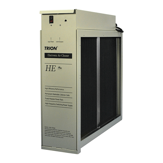 Trion HE Plus 1400 Installation Operation & Maintenance