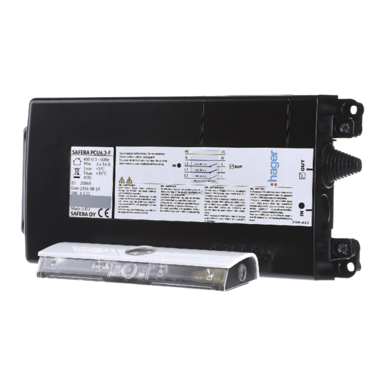 hager WXH20 Series Manual