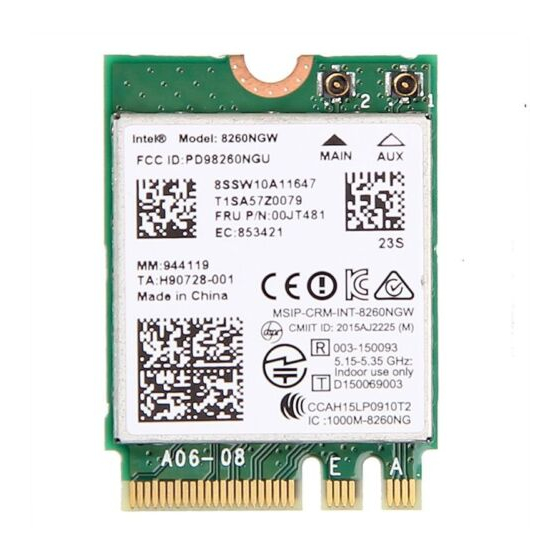 Lenovo 8265NGW Regulatory Notice